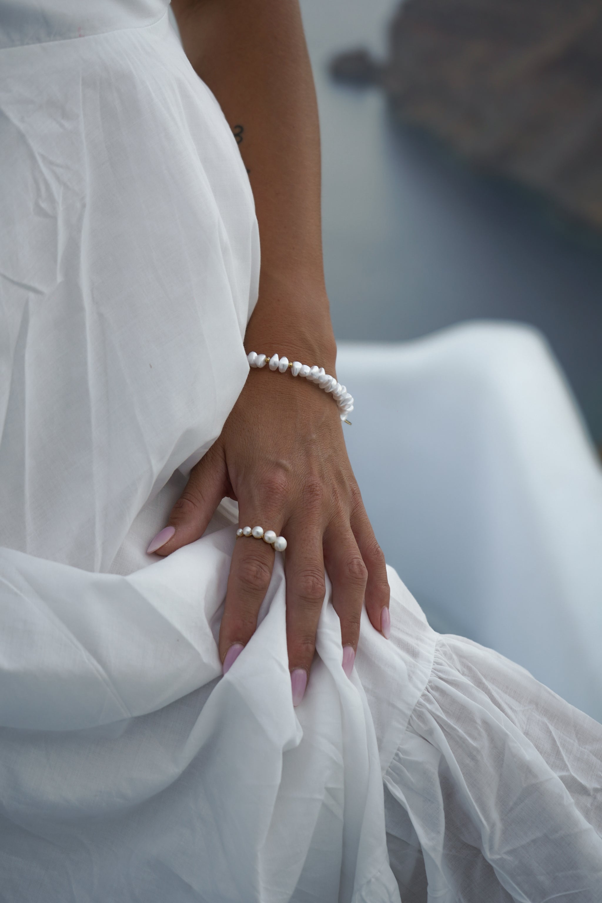 Pulsera perla marina